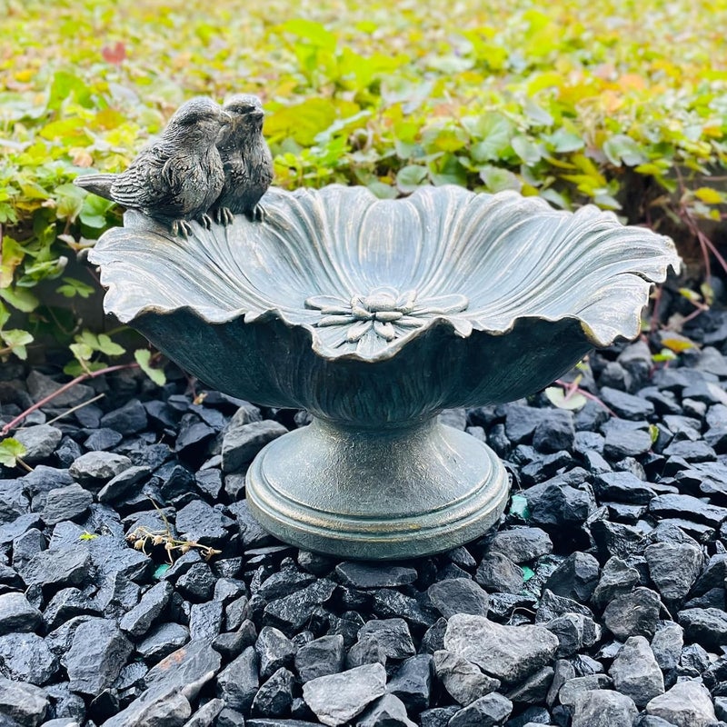 Brilliant Prospect Bird Baths for Outdoors, Garden Decorations Hummingbird Feeders, Outdoor Sculpture Yard Art Large Lawn Ornament Patio Figurine Bird Feeder Resin - Image 4